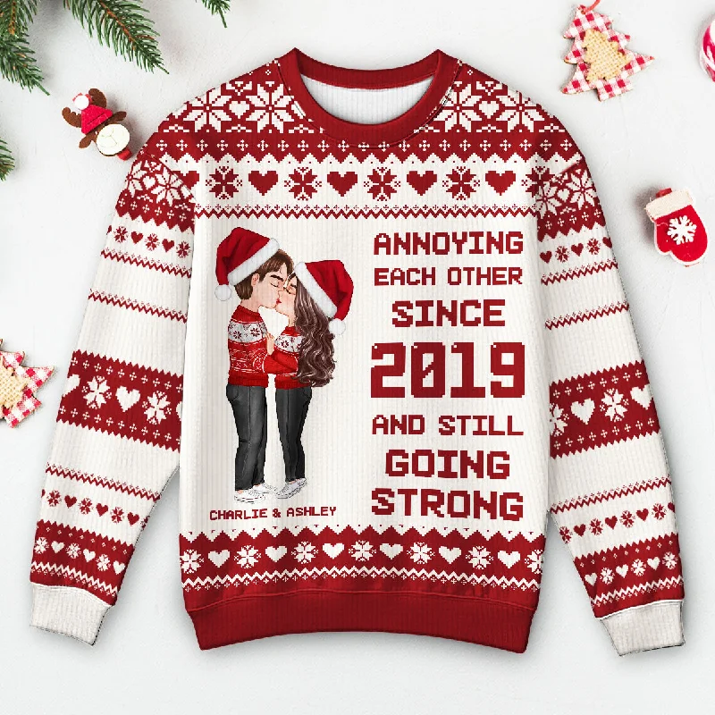 Christmas Hugging Kissing Couple Personalized Faux Knitting Ugly Sweater, Gift For Him, For Her Cashmere Blend Cotton Blend Poly Blend Christmas Hugging Kissing Couple Personalized Faux Knitting Ugly Sweater, Gift For Him, For Her Cashmere Blend Cotton Blend Poly Blend
