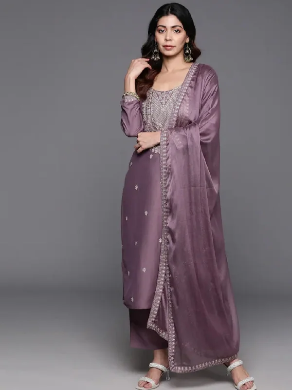 Onion Designer Readymade Pant Suit With Embroidery Work Trendy Wide-Legged Trousers