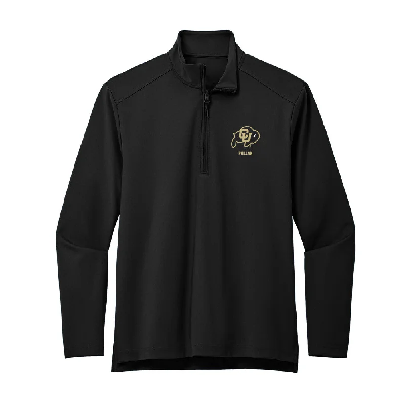 Colorado - NCAA Women's Cross Country : Emma Pollak - Premium Quarter Zip Jacket Stand-Up Collar Roll-Neck Collar Turtle Neck