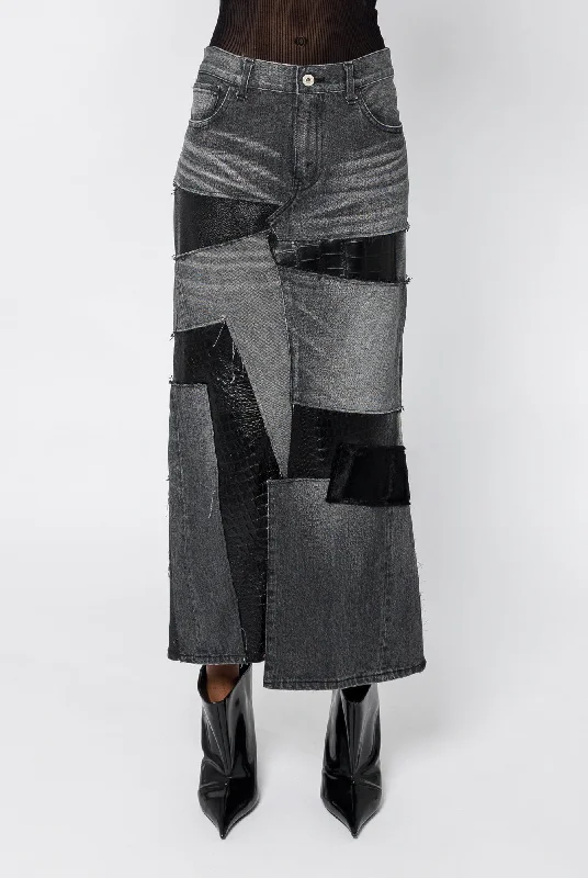 Junya Watanabe Patchwork Skirt pleated skirt texture