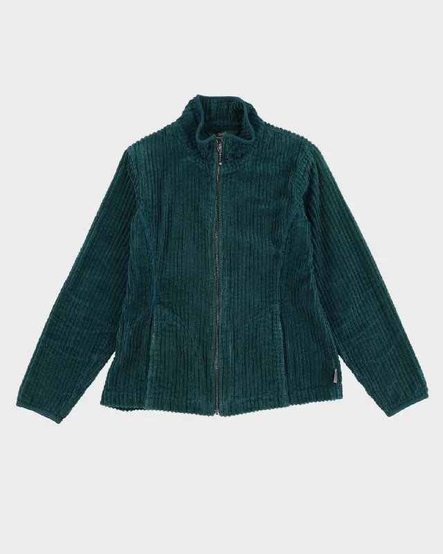 Woolrich Aqua Blue Cord Jacket - M Cardigan Sweater Pullover