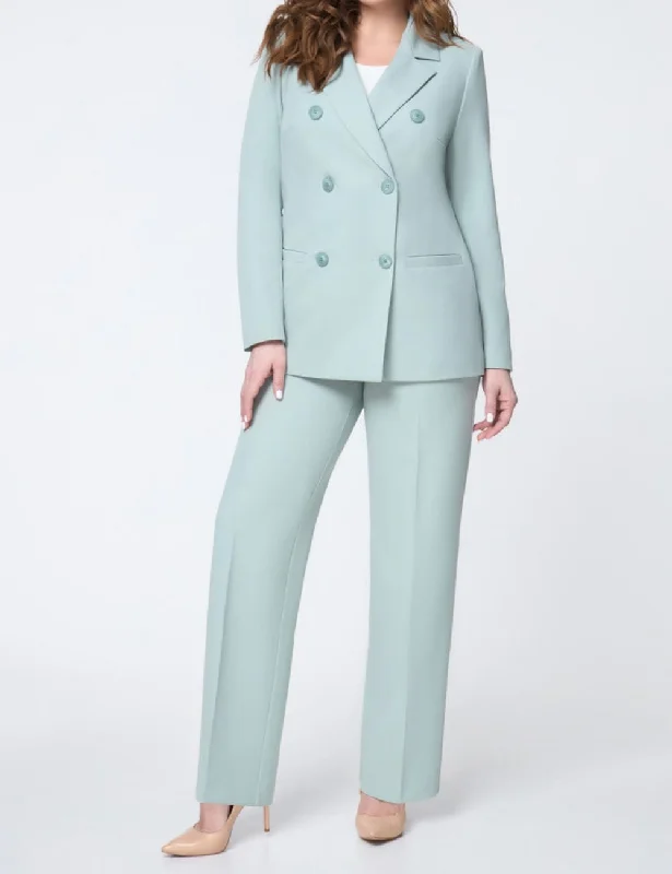 Fashion Women Suit 2 Piece Notch Lapel Jacket Notch Collar Peter Pan Collar Cowl Neck