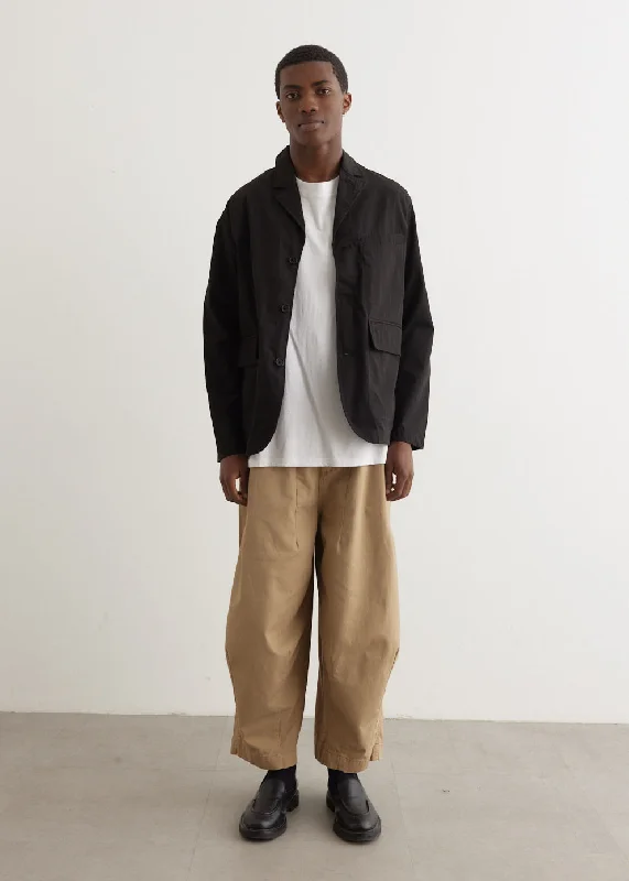 Nilas Fine Broken Twill Work Jacket Notch Collar Jacket Peter Pan Collar Jacket Cowl Neck Jacket