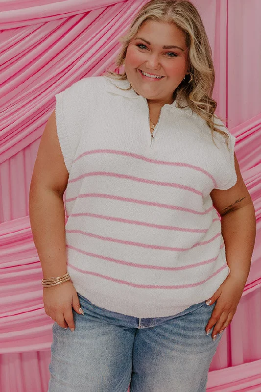 Sweet Treat Stripe Sweater Top Curves Houndstooth Herringbone Solid