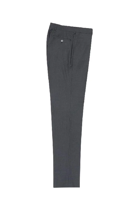 Gray Flat Front Wool Dress Pant Soft Stretch Leggings