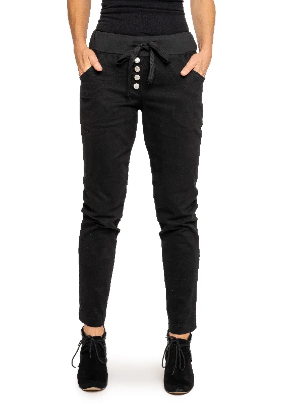 Claudia Pants in Onyx Formal Linen Trousers
