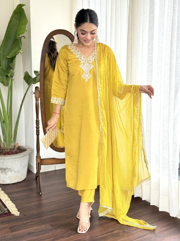 Yellow Designer Readymade Pant With Printed Embroidery Work Stylish Elastic Waist Pants Yellow Designer Readymade Pant With Printed Embroidery Work Stylish Elastic Waist Pants