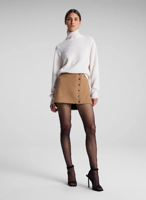 May Wool Cashmere Mini Skirt tiered skirt playful