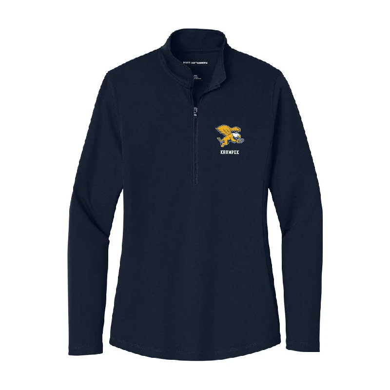 Canisius - NCAA Women's Cross Country : Ella Krumpek - Women's Lightweight Quarter Zip Jacket Front Pockets Side Pockets Patch Pockets