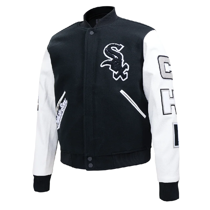 CHAMARRA MLB CHICAGO WHITE SOX CLASSIC WOOL VARSITY JACKET Ribbed Jacket Pleated Jacket Ruffled Jacket
