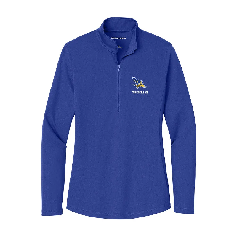 CSU Bakersfield - NCAA Women's Cross Country : Crystal Torrecillas - Women's Lightweight Quarter Zip Jacket Tiered Jacket Buttoned Jacket Zippered Jacket