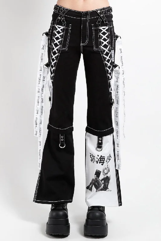 TRIPP NYC X Deathnote Rem X Misa Pants [BLACK/WHITE] Stylish Slim Trousers