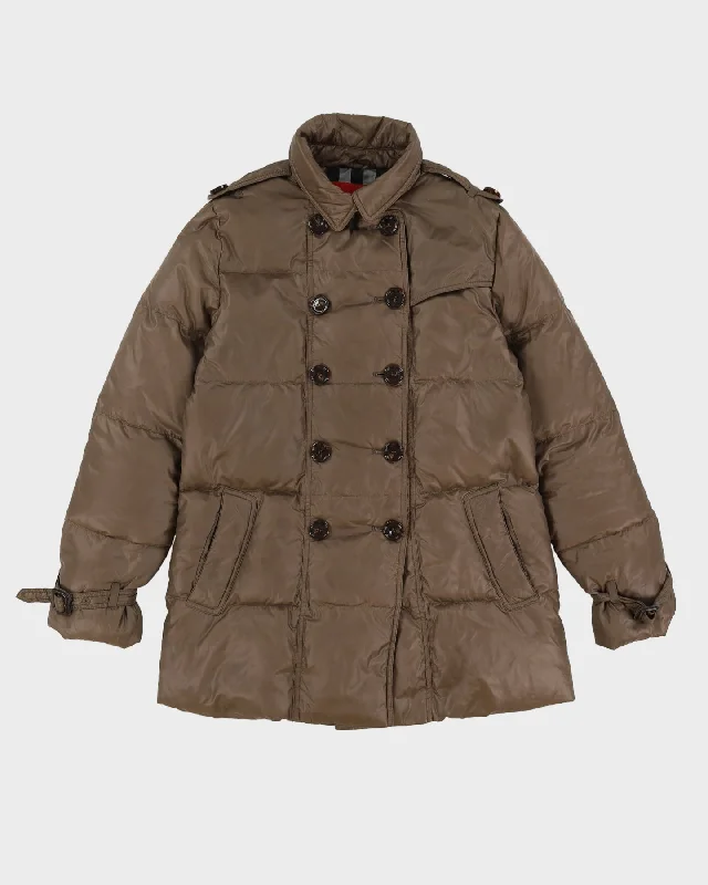Burberry Brown Puffer Jacket - S Denim Jacket Leather Jacket Suede Jacket