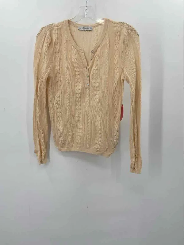 Pre-Owned Zara Ivory Size Medium Long Sleeve Sweater Faux Fur Fabric Real Fur Fabric Shearling Fabric Pre-Owned Zara Ivory Size Medium Long Sleeve Sweater Faux Fur Fabric Real Fur Fabric Shearling Fabric