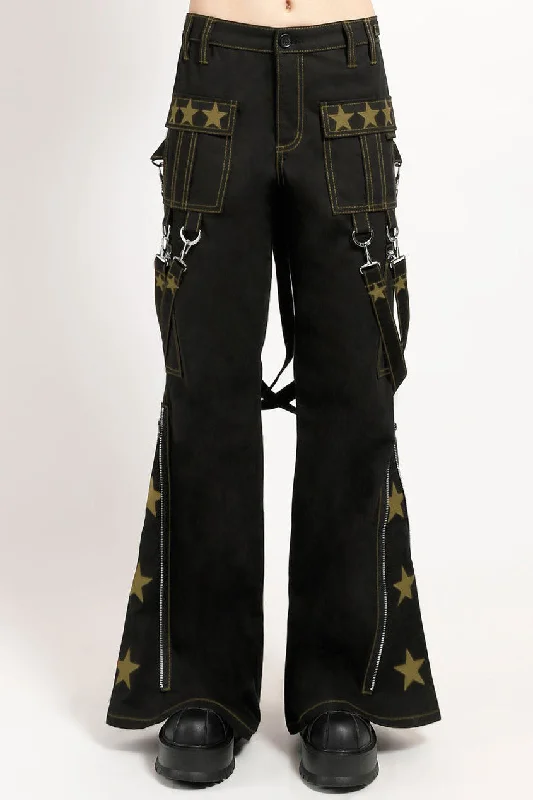 Tripp NYC Rock Star Pants [BLACK/ARMY] Chic Faux Leather Pants