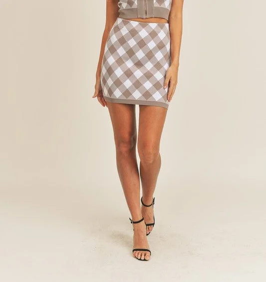 Weekend Plans Plaid Mini Skirt - Small - Final Sale silk skirt smooth