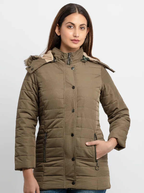 Womens Quilted Hooded Jacket Quilted Jacket Puffer Jacket Insulated Jacket