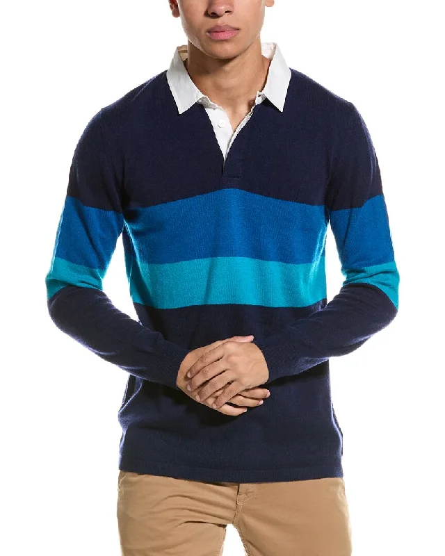 Brodie Cashmere Wool & Cashmere-Blend Sweater Mesh Sweater Canvas Denim