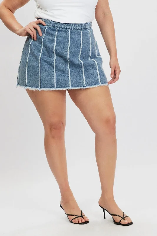 Denim Frayed Denim Mini Skirt cashmere skirt plush