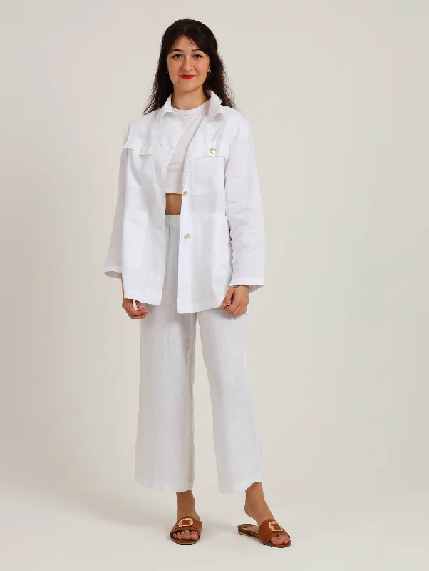 Classic Pants- White Cozy Knit Pants