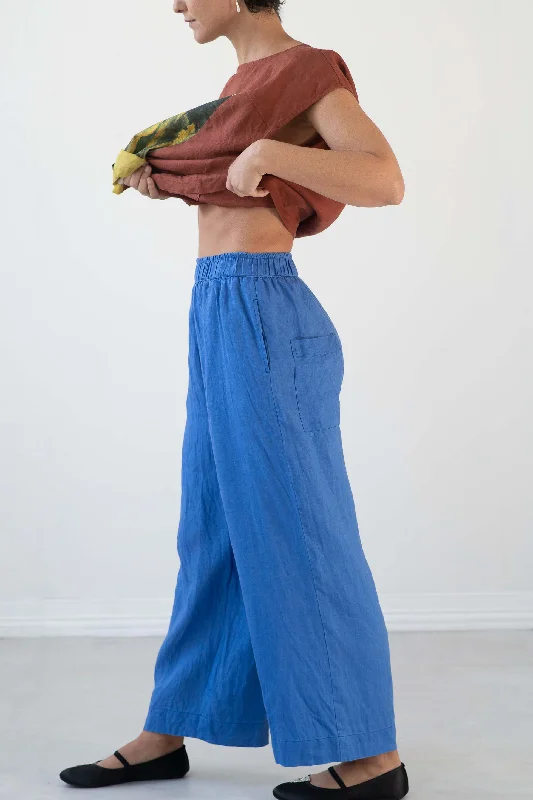 Tessa linen pant Lapis Fashionable Sporty Pants