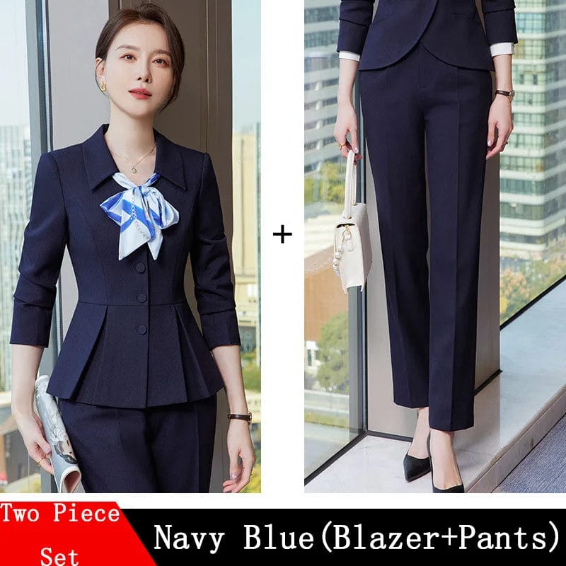 Navy Pant Suits