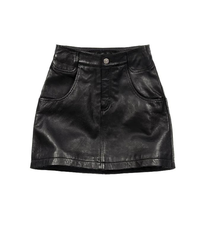 Short Leather Skirt vintage skirt charm