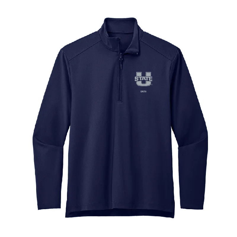 Utah State - NCAA Women's Cross Country : Brianne Smith - Premium Quarter Zip Jacket Jersey Jacket Tulle Jacket Batik Jacket