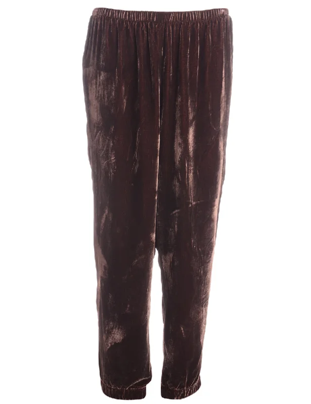Reworked Velvet Track Pants - W31 Comfortable Maternity Pants