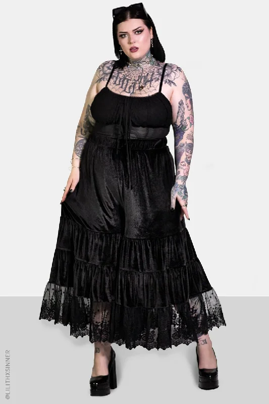 Obsidian Oracle Bloomer Pants [Black] Classic Straight-Leg Pants