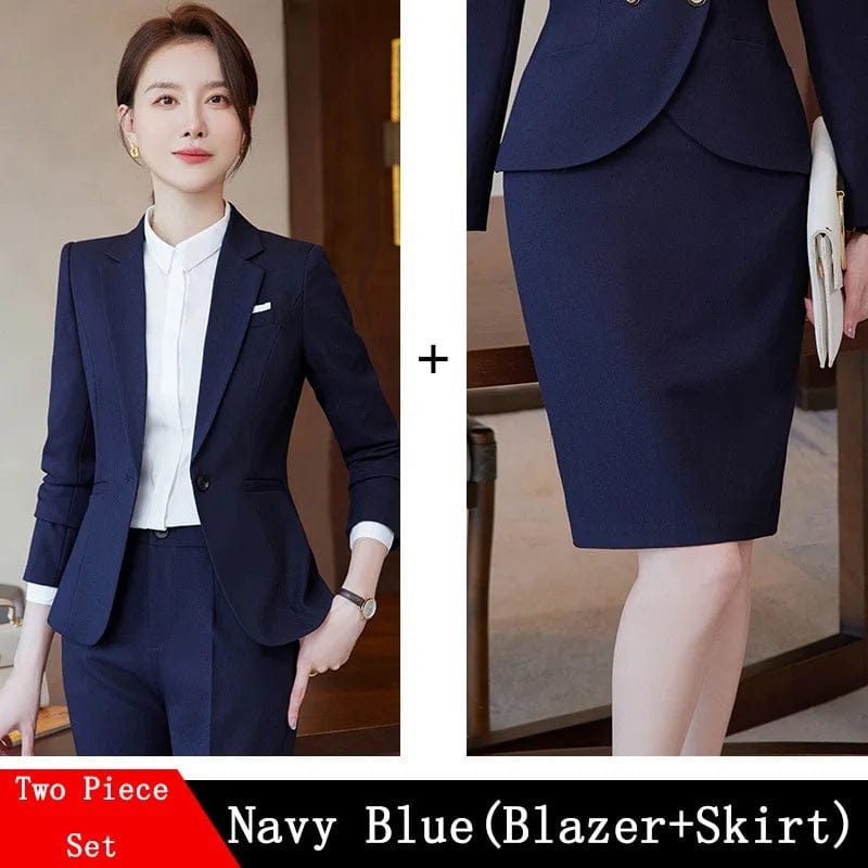 Navy Skirt Suits