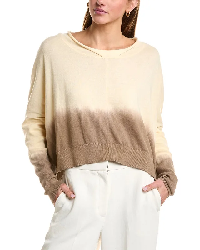 PLANET Ombre Sweater Turtle Neck Boat Neck Asymmetrical Neck
