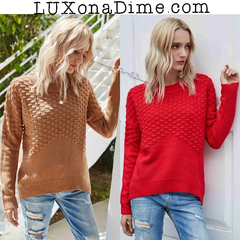 Distressed Open Breathable Knit Solid Sweater (2 colors available) Stretchy Elastic Breathable