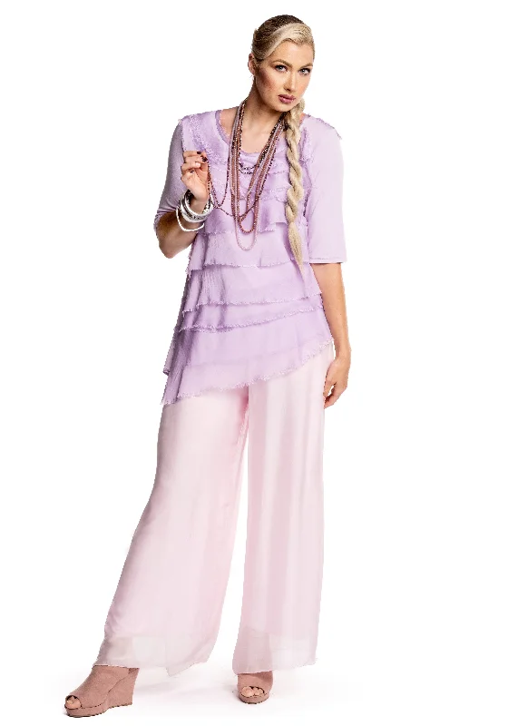 Gia Silk Pants in Tutu Chic Slim Fit Pants
