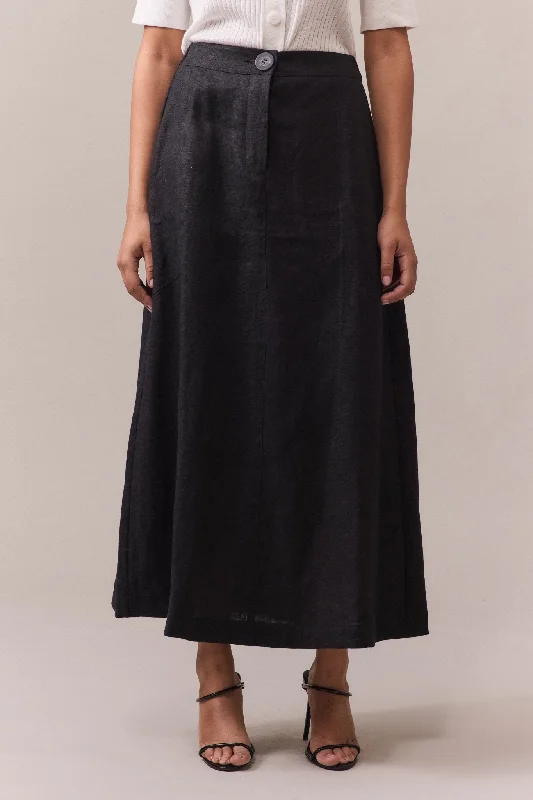 Klum Linen Skirt leather skirt sleek
