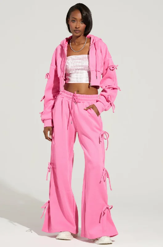 TIE ME UP WIDE LEG PANT Warm Wool Trousers