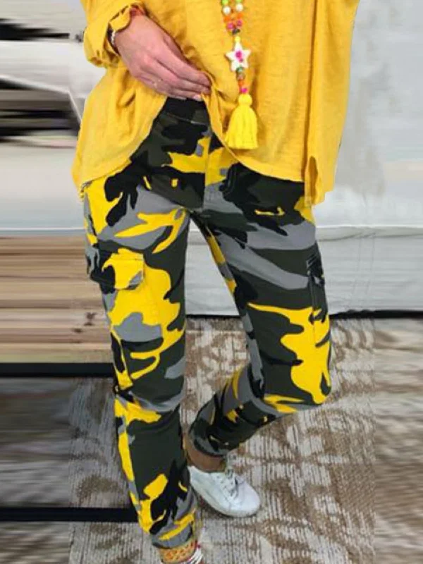Fashion Camo Comfortable Pants Casual Skinny Fit Pants