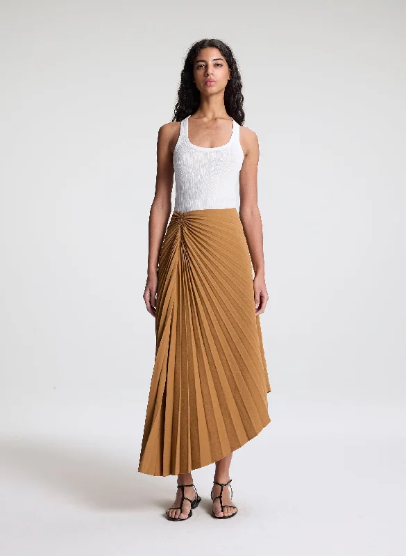 Tracy Pleated Tailored Skirt a-line skirt cut
