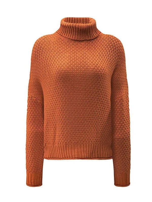 Versatile Turtleneck Sweater Cashmere Blend Cotton Blend Poly Blend