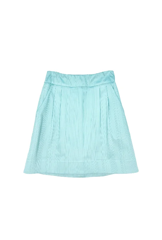 Maggie Mini Skirt - Aqua Faille wool skirt warm