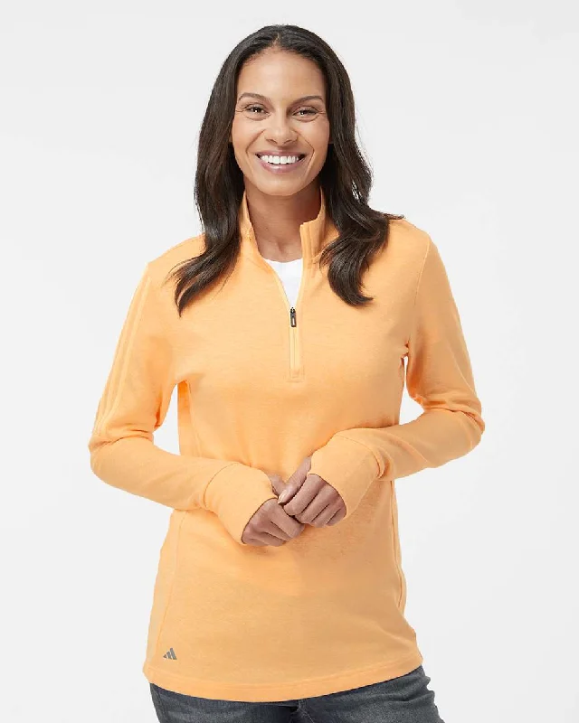 Custom Embroidery - Adidas - Women's 3-Stripes Quarter-Zip Sweater - A555 Stylish Fashionable Trendy