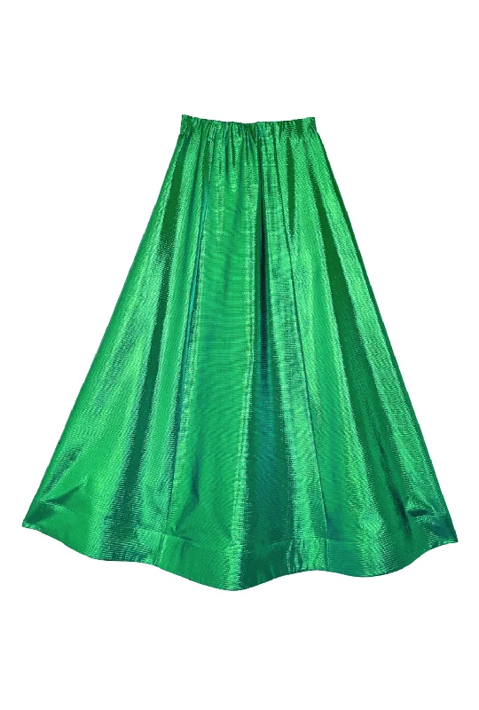 Birthday Guest Skirt - Green Lame cashmere skirt fine