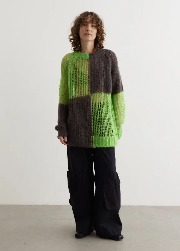 Kookey Mohair Sweater Sequined Glittery Shiny