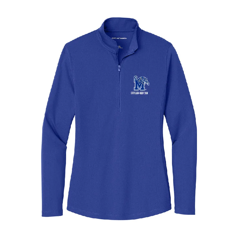 Memphis - NCAA Women's Cross Country : Abigail Cutler-Henton - Women's Lightweight Quarter Zip Jacket Herringbone Jacket Houndstooth Jacket Plaid Jacket