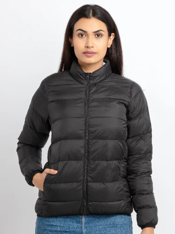Womens Quilted  High Neck Jacket Plaid Jacket Tartan Jacket Houndstooth Jacket