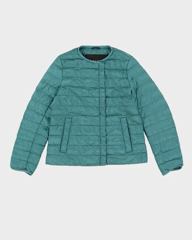 Max Mara Weekend Blue Puffer Jacket - M Knit Jacket Woven Jacket Fleece Jacket