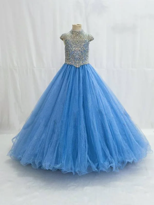 Sparkly Beaded Bodice Teenages Evening Gown with Gradient Skirt leather skirt durable
