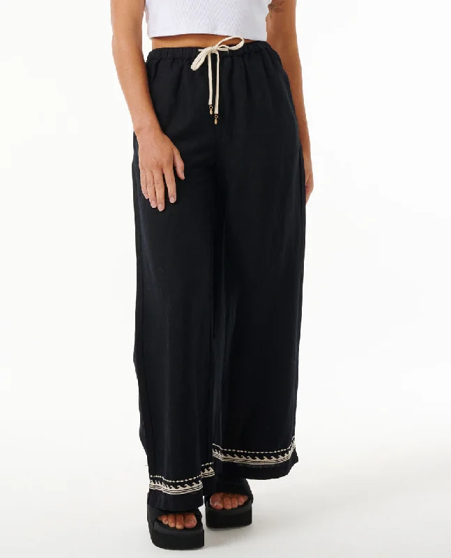 Soleil Wide Leg Pant - Black Slim-Fit Leggings
