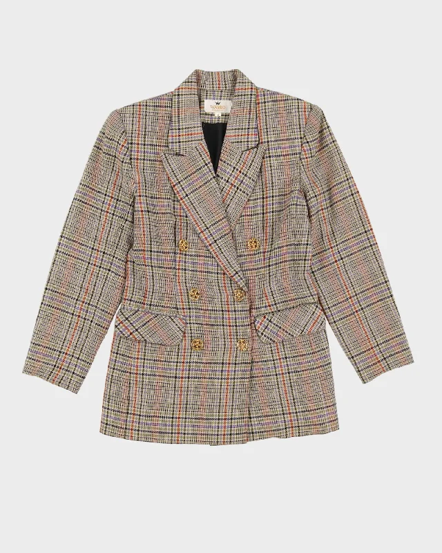 Lightweight Tweed Style Patterned Blazer Jacket - S Nylon Jacket Polyester Jacket Spandex Jacket