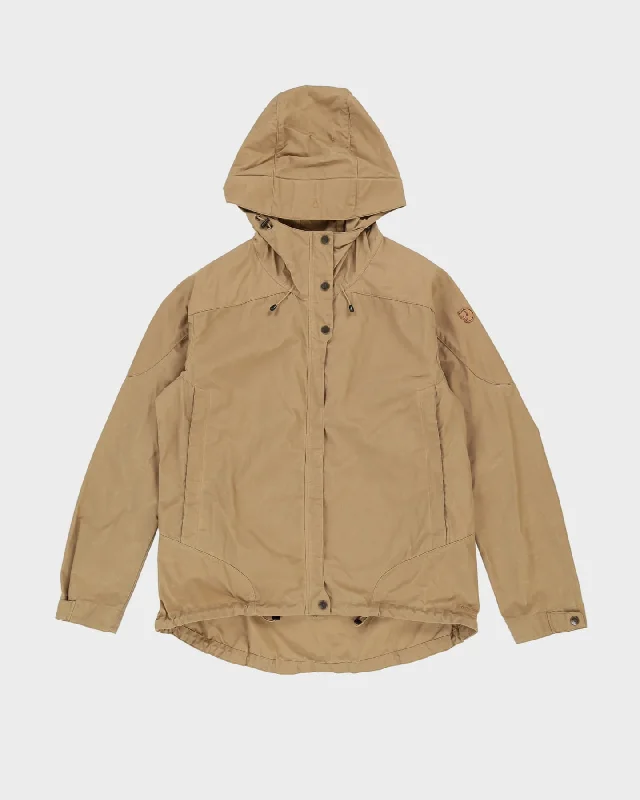 Fjall Raven Beige Hooded Anorak Jacket - XL Faux Fur Jacket Real Fur Jacket Shearling Jacket